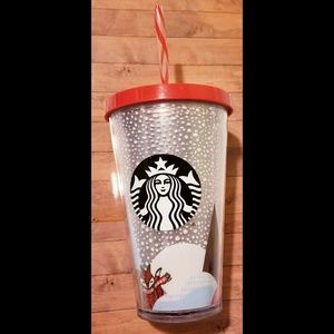 Starbucks Winter Holiday Red Fox Tumbler 